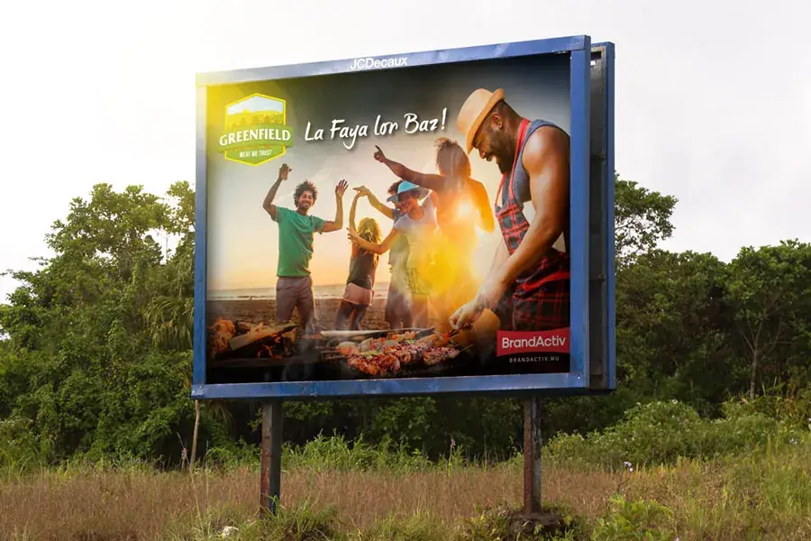 Greenfield brand identity and advertising campaign portfolio, Logos Publicity Limited, Mauritius