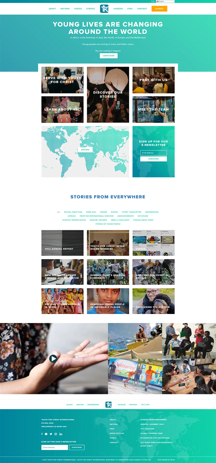Youth For Christ International website preview